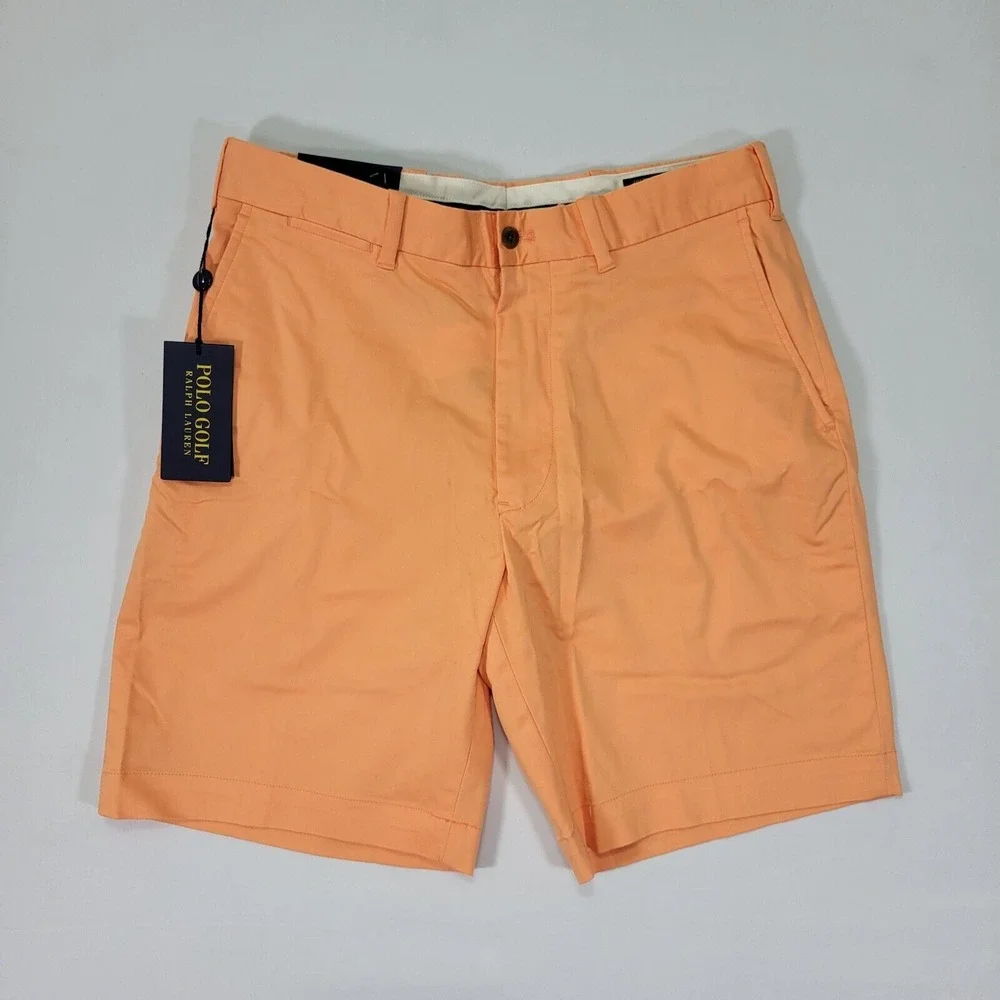 Polo Golf‎ Ralph Lauren Men's Chino Shorts Light Weight Peach Orange 30 Classsic